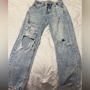 American Eagle Outfitters Ripped Light Blue Jeans